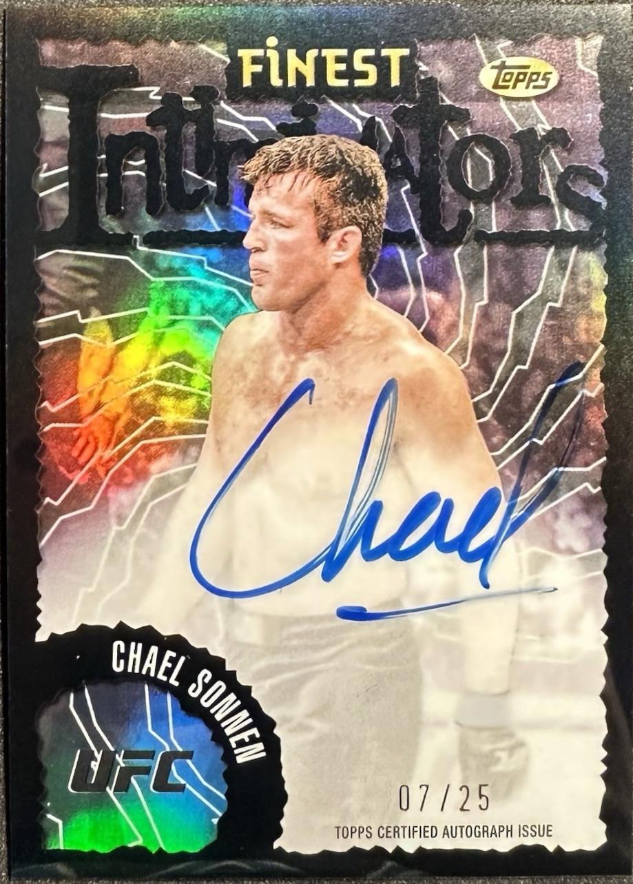 Chael Sonnen 2024 Topps Finest UFC Intimidators Autographs #IA-CSN Black Refractor