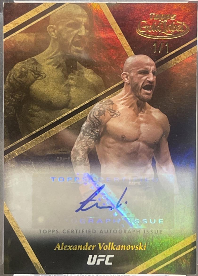 Alexander Volkanovski 2024 Topps Gold Label UFC Auric Autographs #AUA-AVI Gold