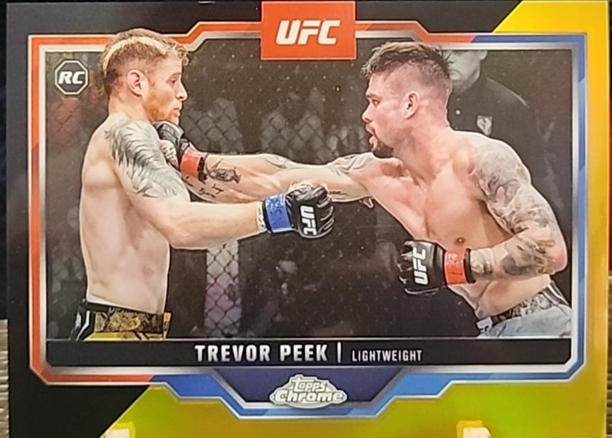 Trevor Peek 2025 Topps Chrome UFC Base #180 Black & Gold Refractor