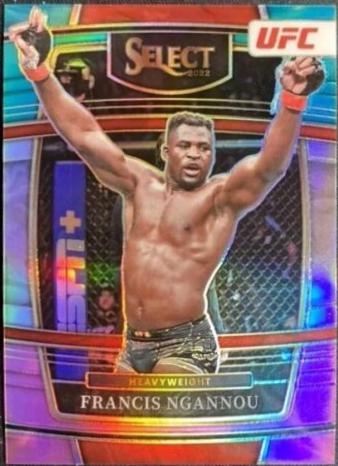 Francis Ngannou 2022 Panini Select UFC Concourse #35 Teal and Pink