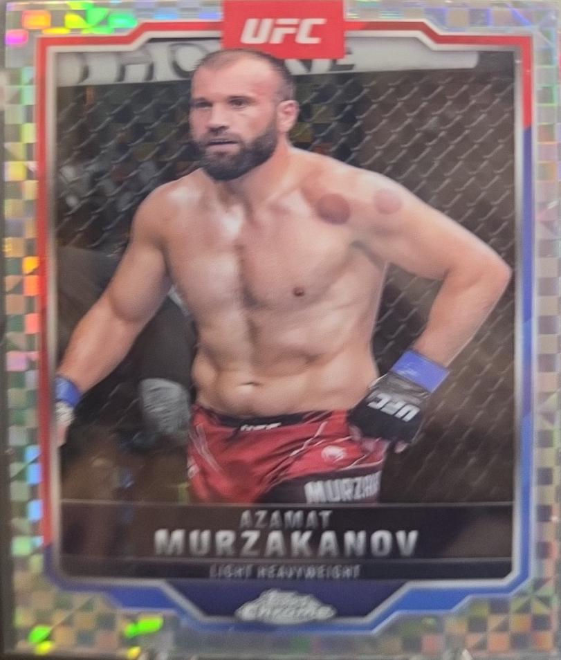 Azamat Murzakanov 2025 Topps Chrome UFC Base #168 X-Fractor