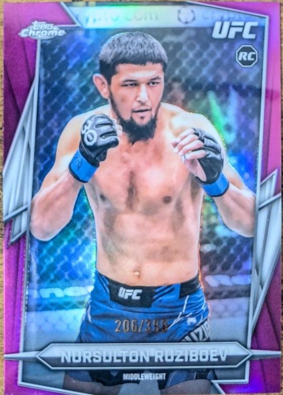 Nursulton Ruziboev 2026 Topps Chrome UFC Base #74 Pink Refractor