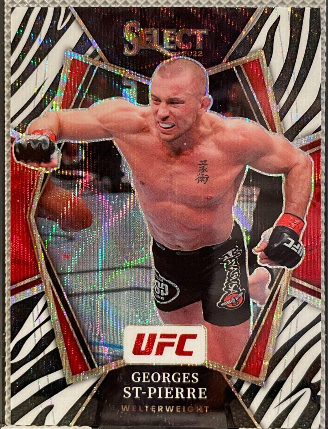Georges St-Pierre 2022 Panini Select UFC Premier Level #108 Zebra