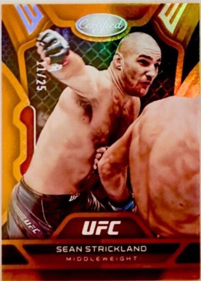Sean Strickland 2023 Panini Chronicles UFC Base Certified #239 Orange