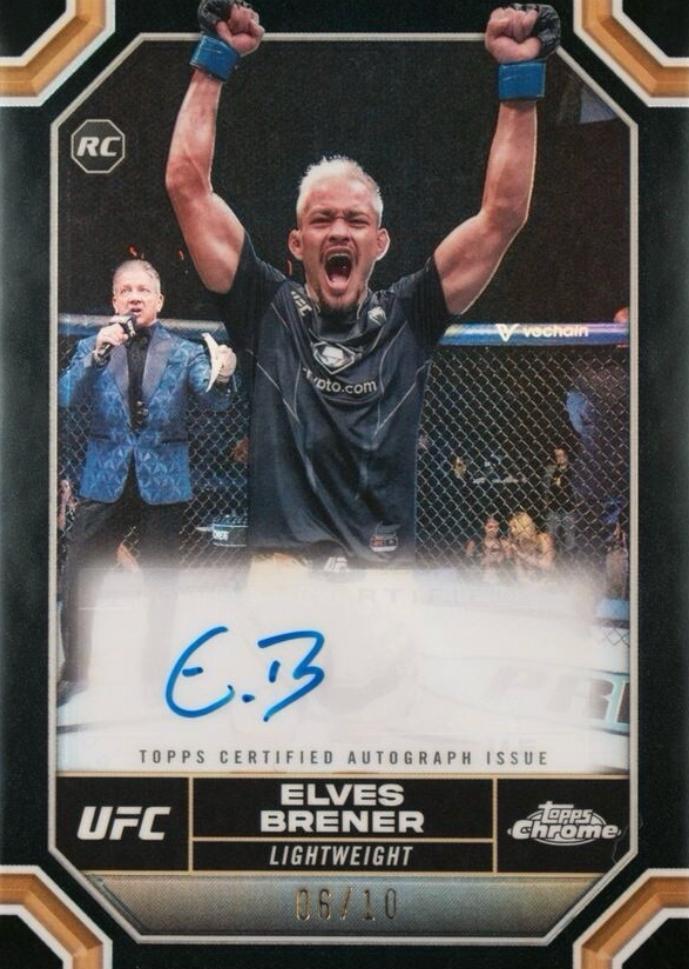 Elves Brener 2024 Topps Chrome UFC Chrome Rookie Autographs #CRA-EBR Black Refractor