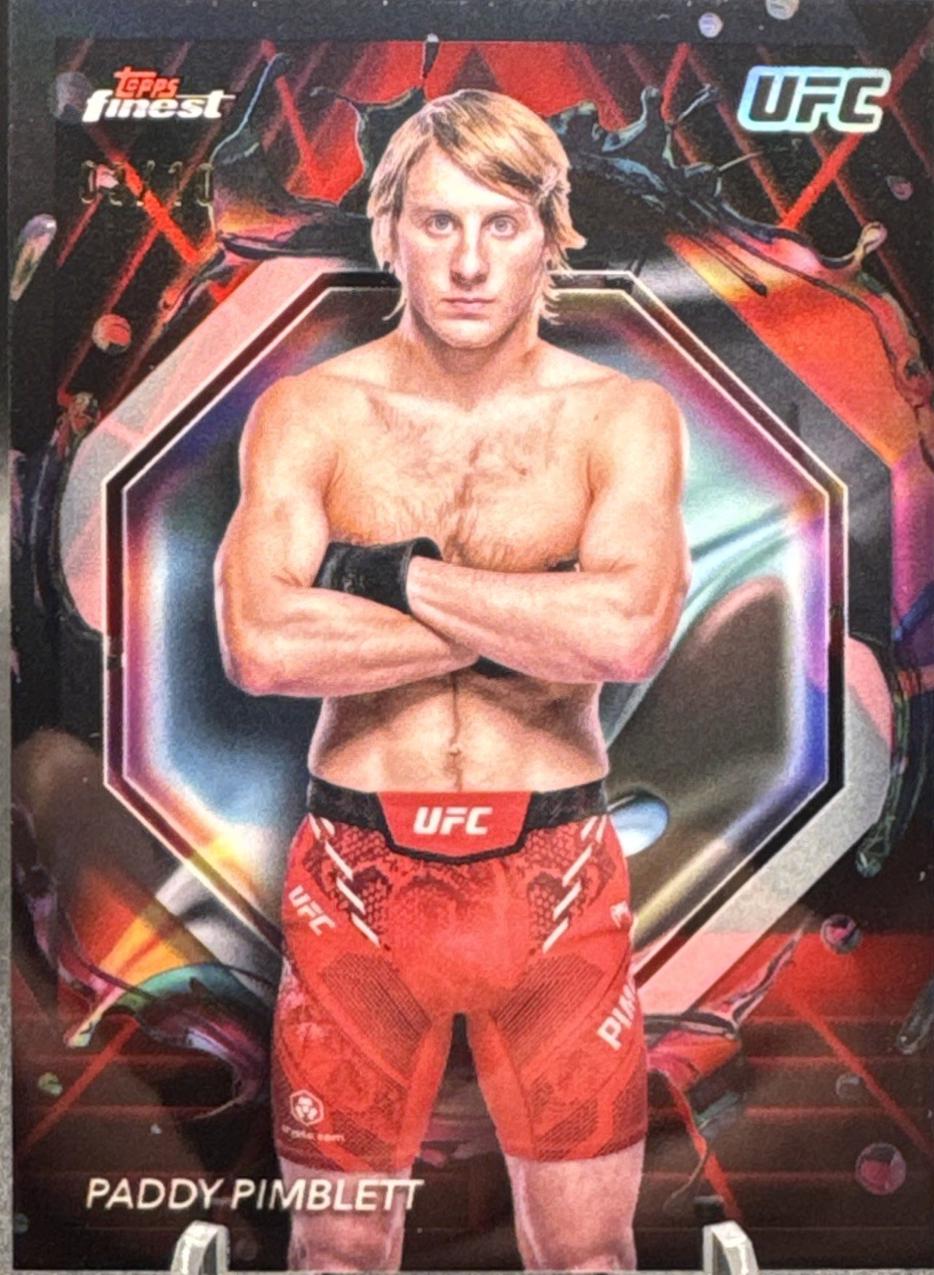 Paddy Pimblett 2024 Topps Finest UFC Base Rare #277 Red Black Vapor Refractor