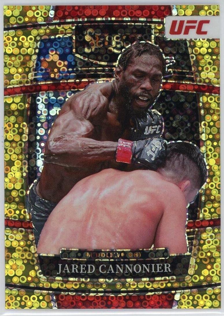 Jared Cannonier 2022 Panini Select UFC Concourse #8 Gold Disco