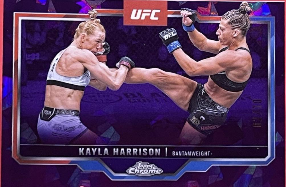 Kayla Harrison 2025 Topps Chrome Sapphire UFC Base Sapphire #172 Purple Sapphire
