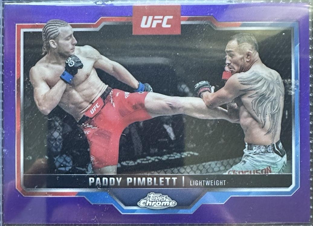 Paddy Pimblett 2025 Topps Chrome UFC Base #177 Purple Refractor