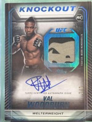 Val Woodburn 2024 Topps Knockout UFC Knockout Autograph Relics #KAR-VWN Platinum