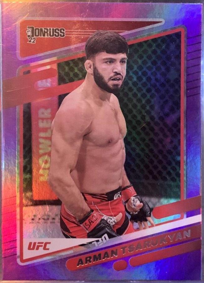 Arman Tsarukyan 2022 Panini Donruss UFC Base #170 Purple Laser