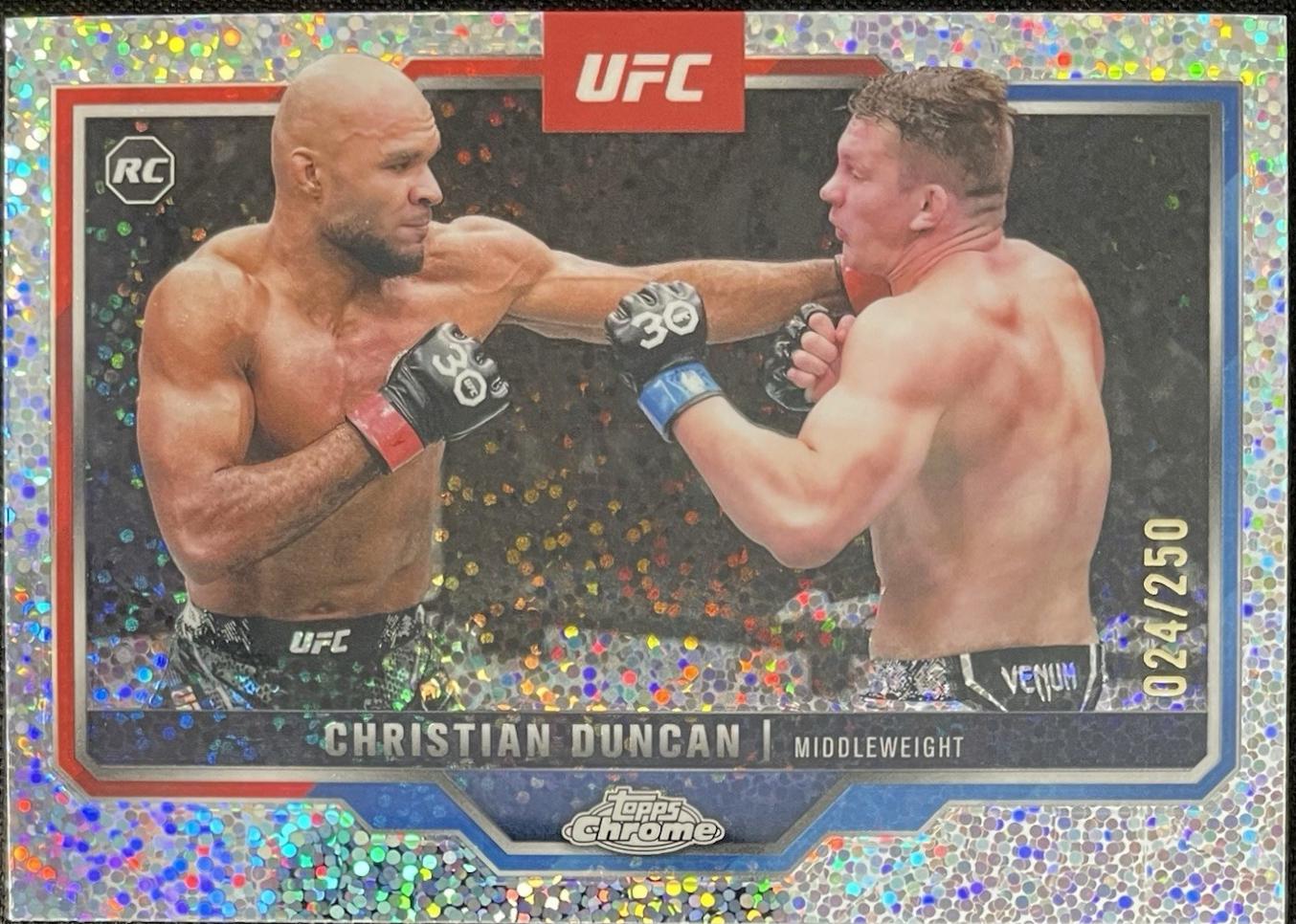 Christian Duncan 2025 Topps Chrome UFC Base #51 Speckle Refractor