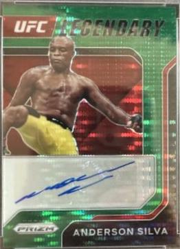Anderson Silva 2022 Panini Prizm UFC Legendary Signatures #17 Green Pulsar