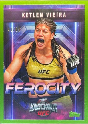 Ketlen Vieira 2025 Topps Knockout UFC Ferocity #FE-2 Black