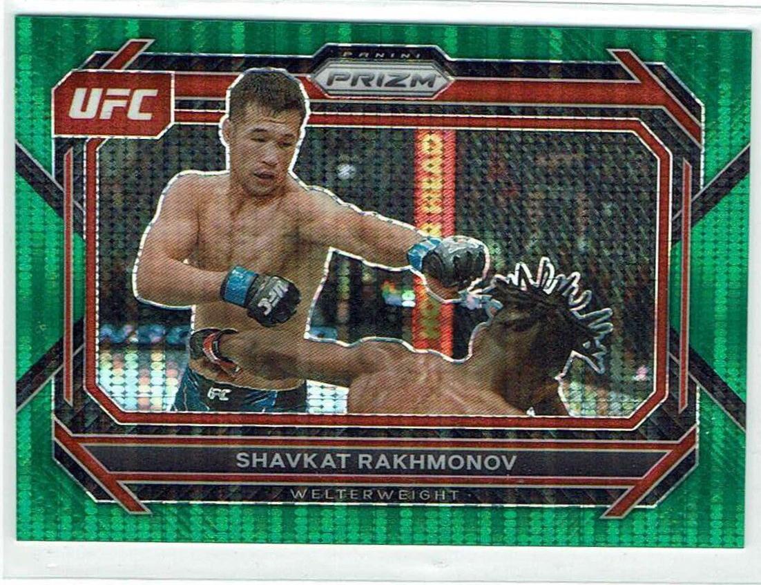 Shavkat Rakhmonov 2023 Panini Prizm UFC Base #81 Green Pulsar