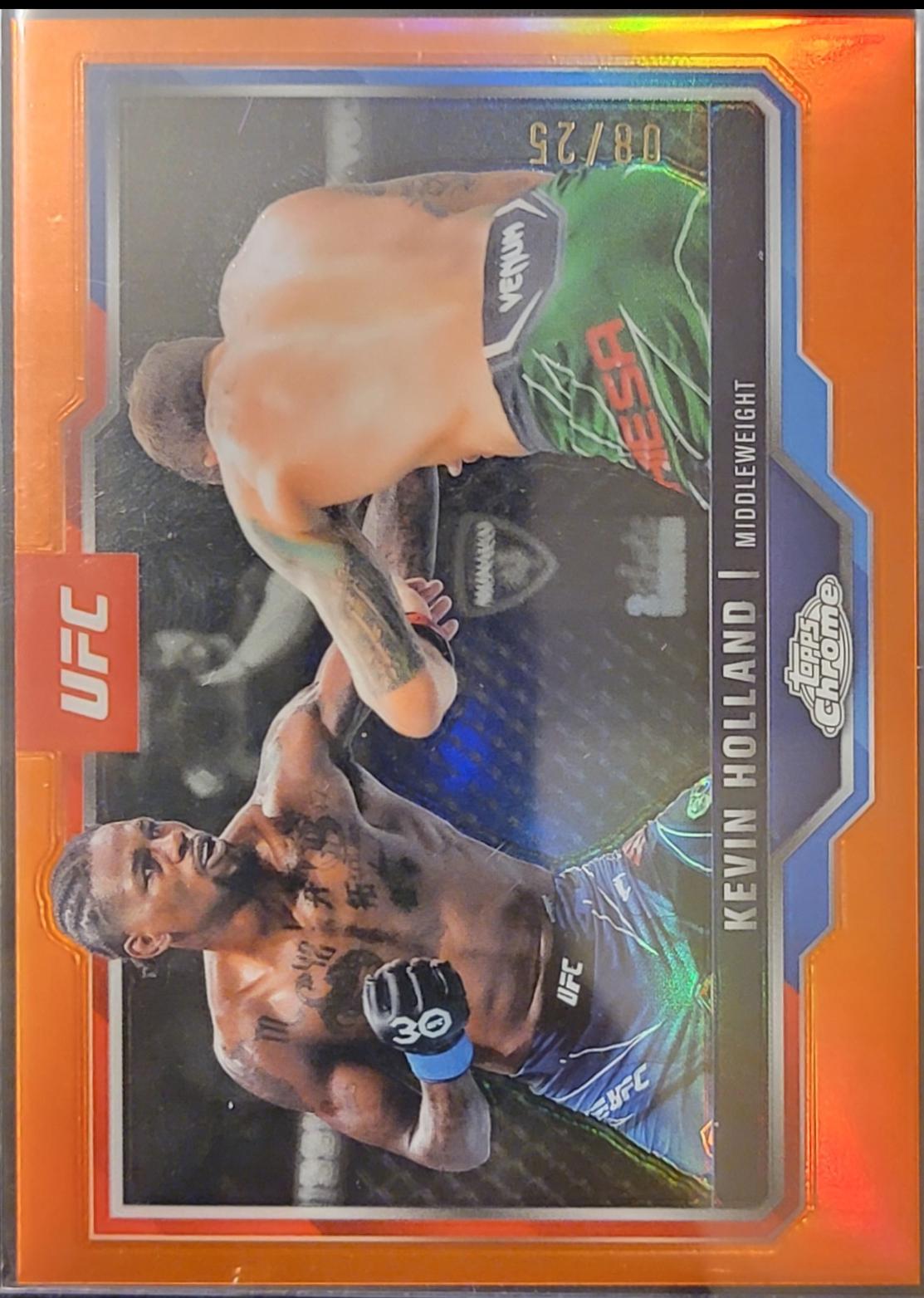 Kevin Holland 2025 Topps Chrome UFC Base #110 Orange Refractor