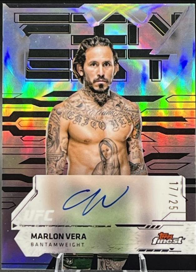 Marlon Vera 2025 Topps Finest UFC Finest Autographs #FA-MV Black Refractor