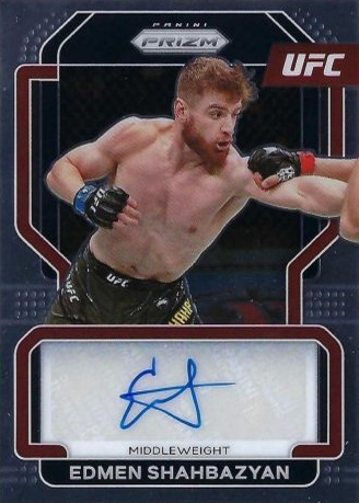 Edmen Shahbazyan 2022 Panini Prizm UFC Signatures #19 White Sparkle