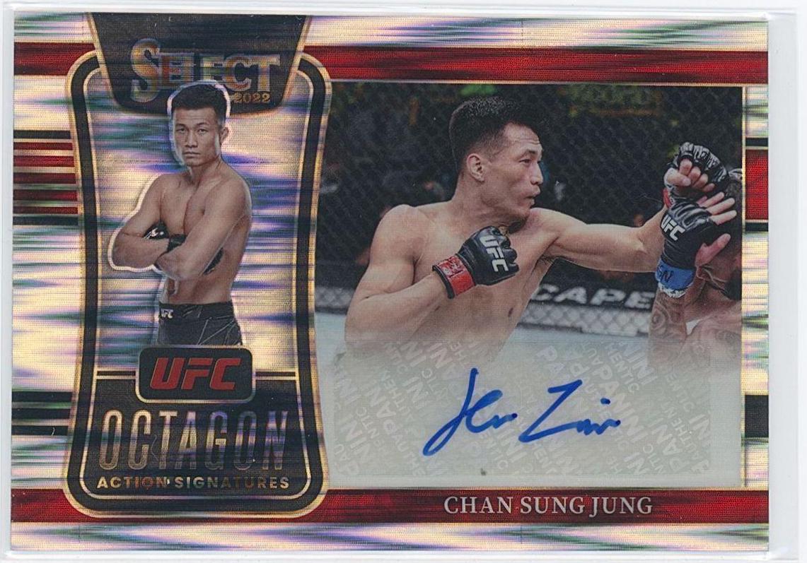 Chan Sung Jung 2022 Panini Select UFC Octagon Action Signatures #30 Flash