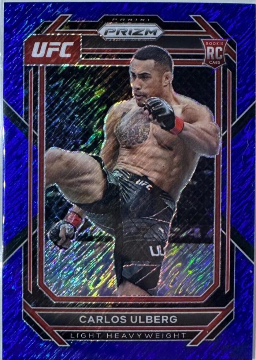Carlos Ulberg 2023 Panini Prizm UFC Base #134 Blue Shimmer