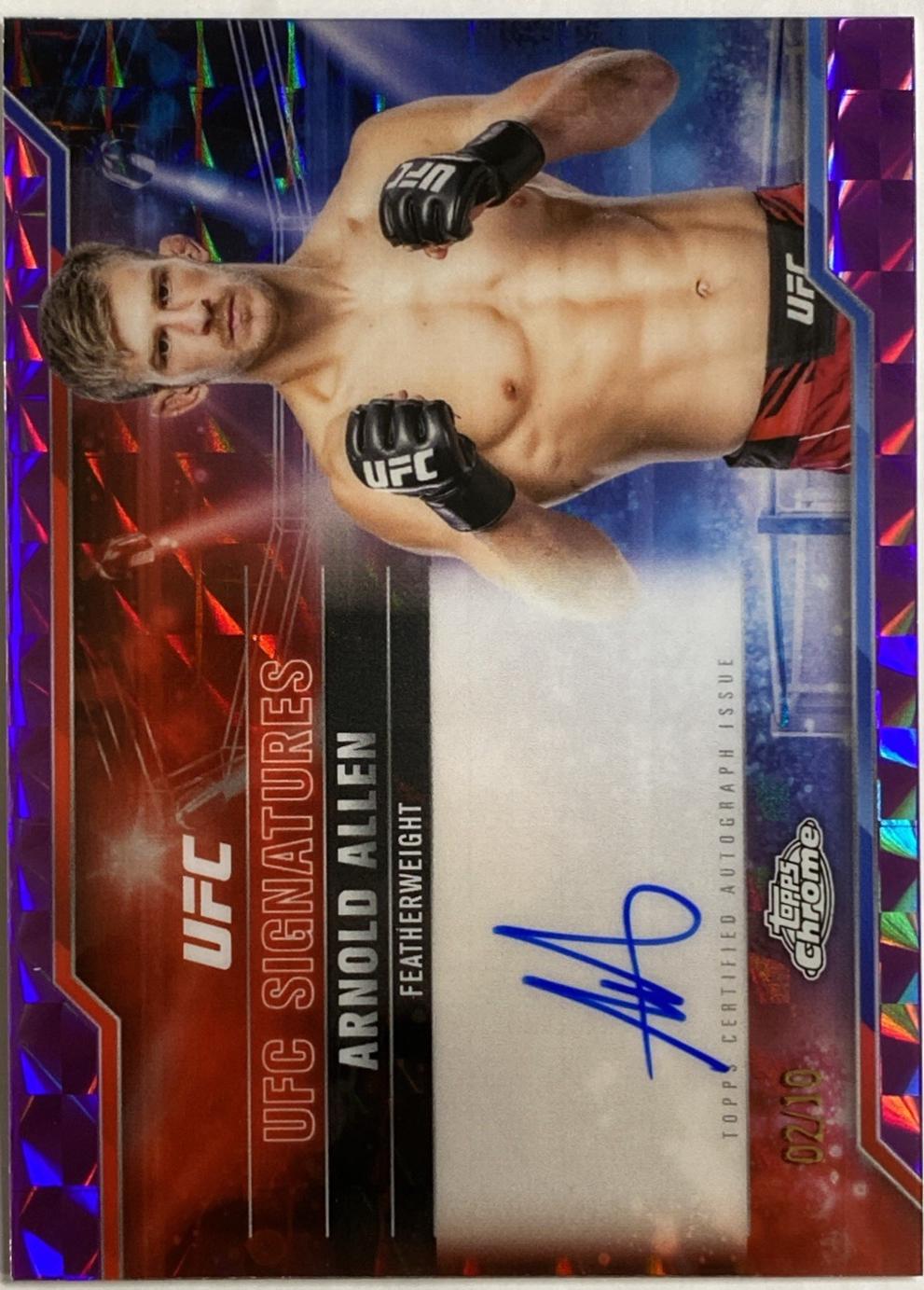 Arnold Allen 2025 Topps Chrome UFC UFC Signatures #SIG-AA Geometric Purple Refractor