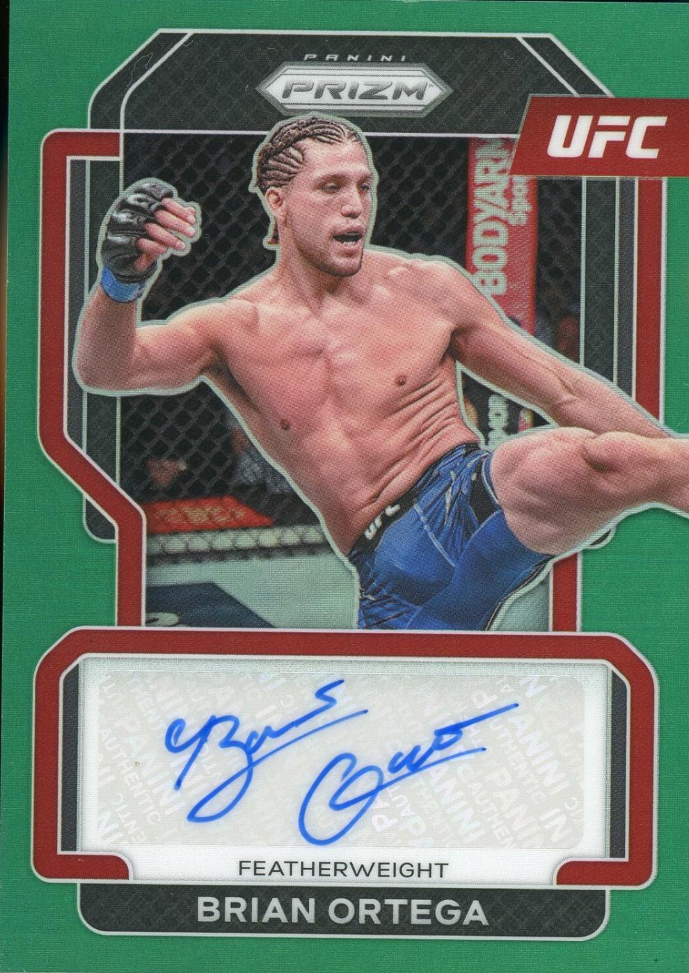 Brian Ortega 2022 Panini Prizm UFC Signatures #36 Green