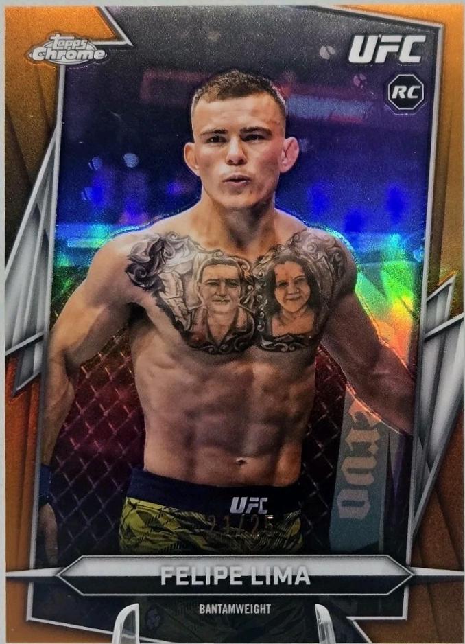Felipe Lima 2026 Topps Chrome UFC Base #160 Orange Refractor