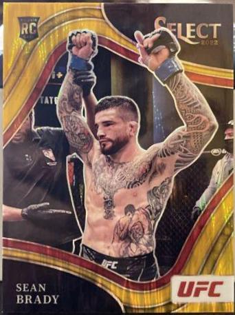 Sean Brady 2022 Panini Select UFC Octagonside #254 Gold Flash
