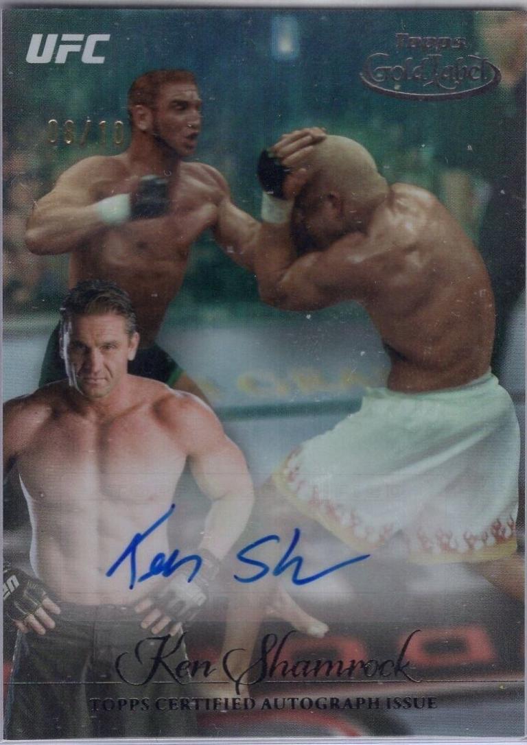 Ken Shamrock 2024 Topps Gold Label UFC Gold Label Autographs #GLA-KSH Black