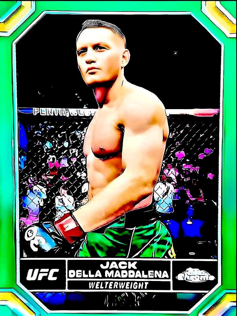 Jack Della Maddalena 2024 Topps Chrome UFC Base #82 Green Refractor