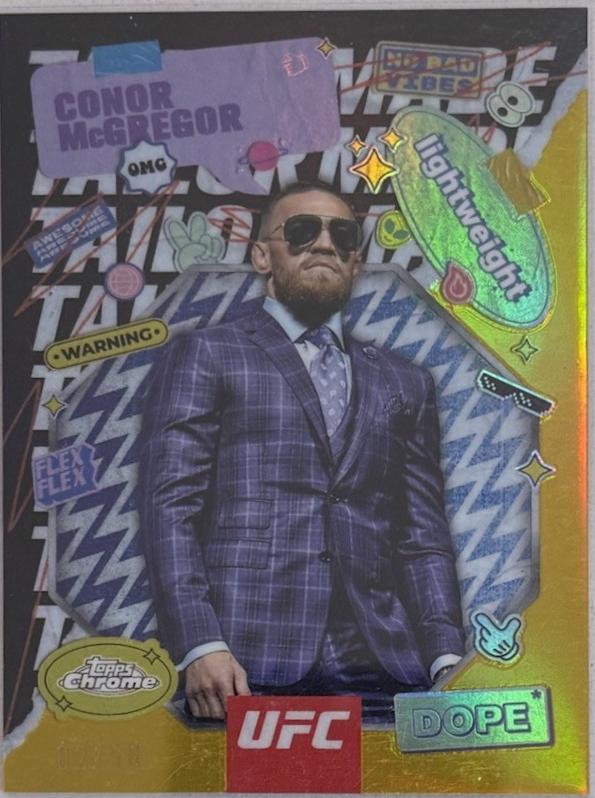 Conor McGregor 2025 Topps Chrome UFC Tailor Made #TRM-10 Gold Refractor