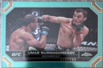 Umar Nurmagomedov 2024 Topps Chrome UFC Base #189 Aqua Refractor