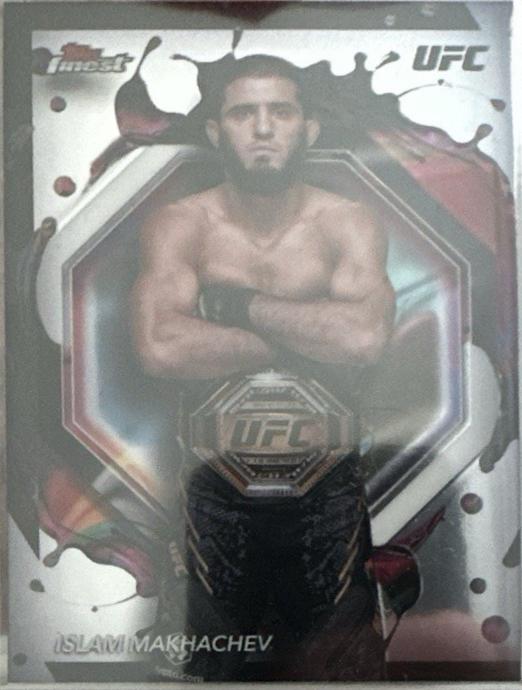 Islam Makhachev 2024 Topps Finest UFC Base Rare #293 Refractor