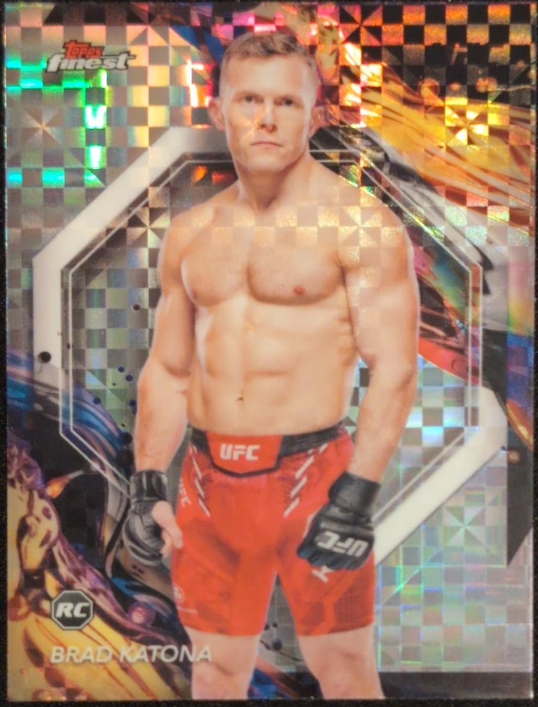 Brad Katona 2024 Topps Finest UFC Base Uncommon #105 Checkerboard Refractor
