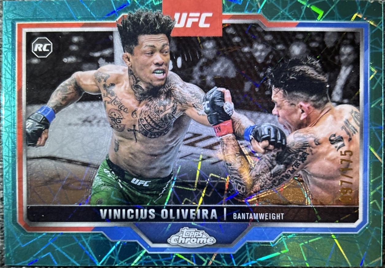 Vinicius Oliveira 2025 Topps Chrome UFC Base #9 Aqua Refractor