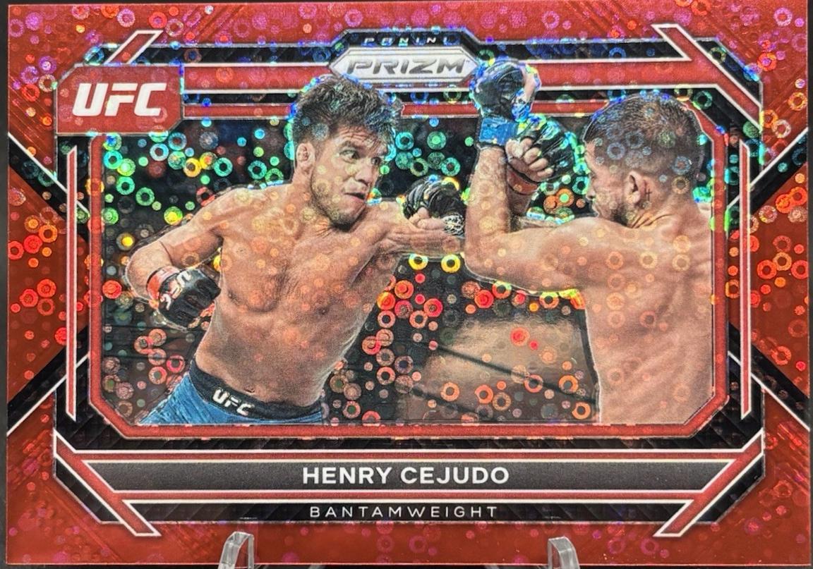 Henry Cejudo 2023 Panini Prizm Under Card UFC Base #52 Red