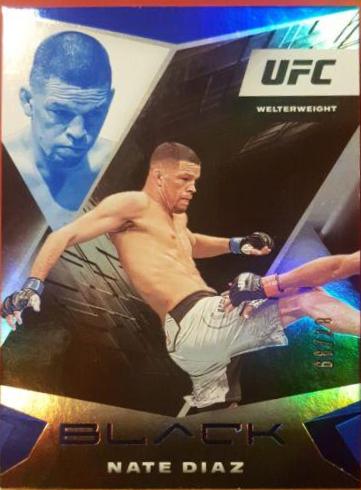 Nate Diaz 2021 Panini Chronicles UFC Base Black #118 Blue