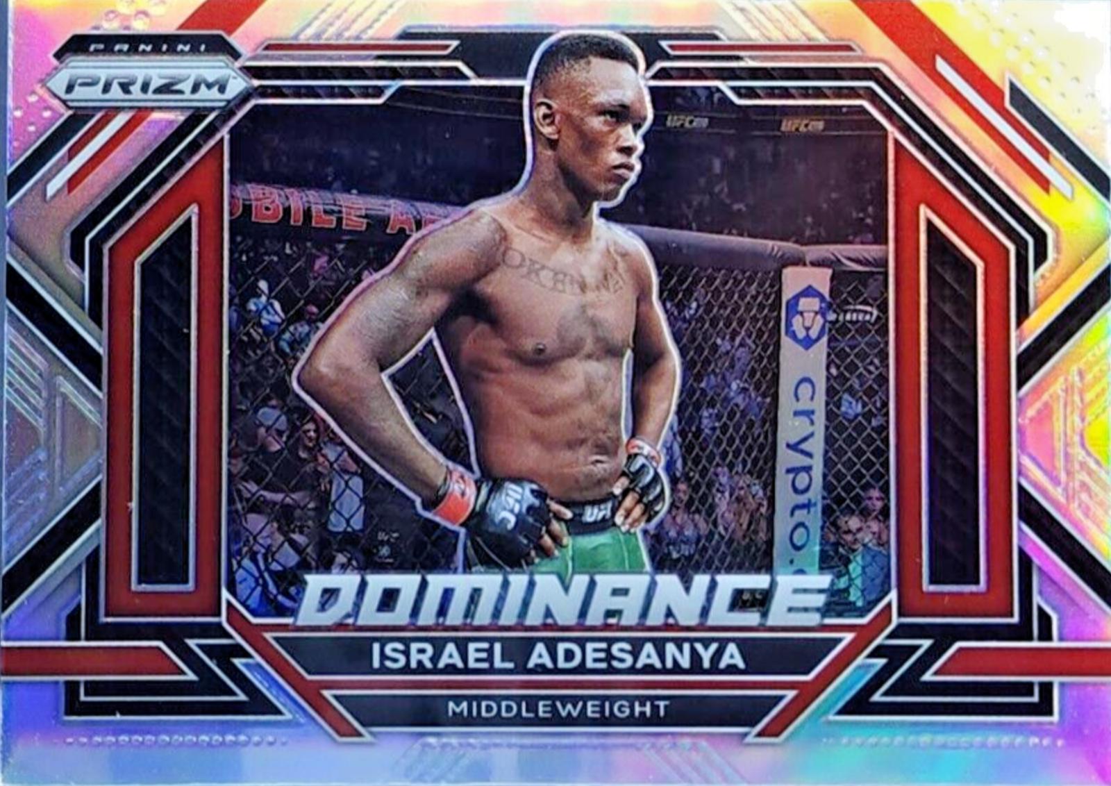 Israel Adesanya 2023 Panini Prizm UFC Dominance #19 Silver