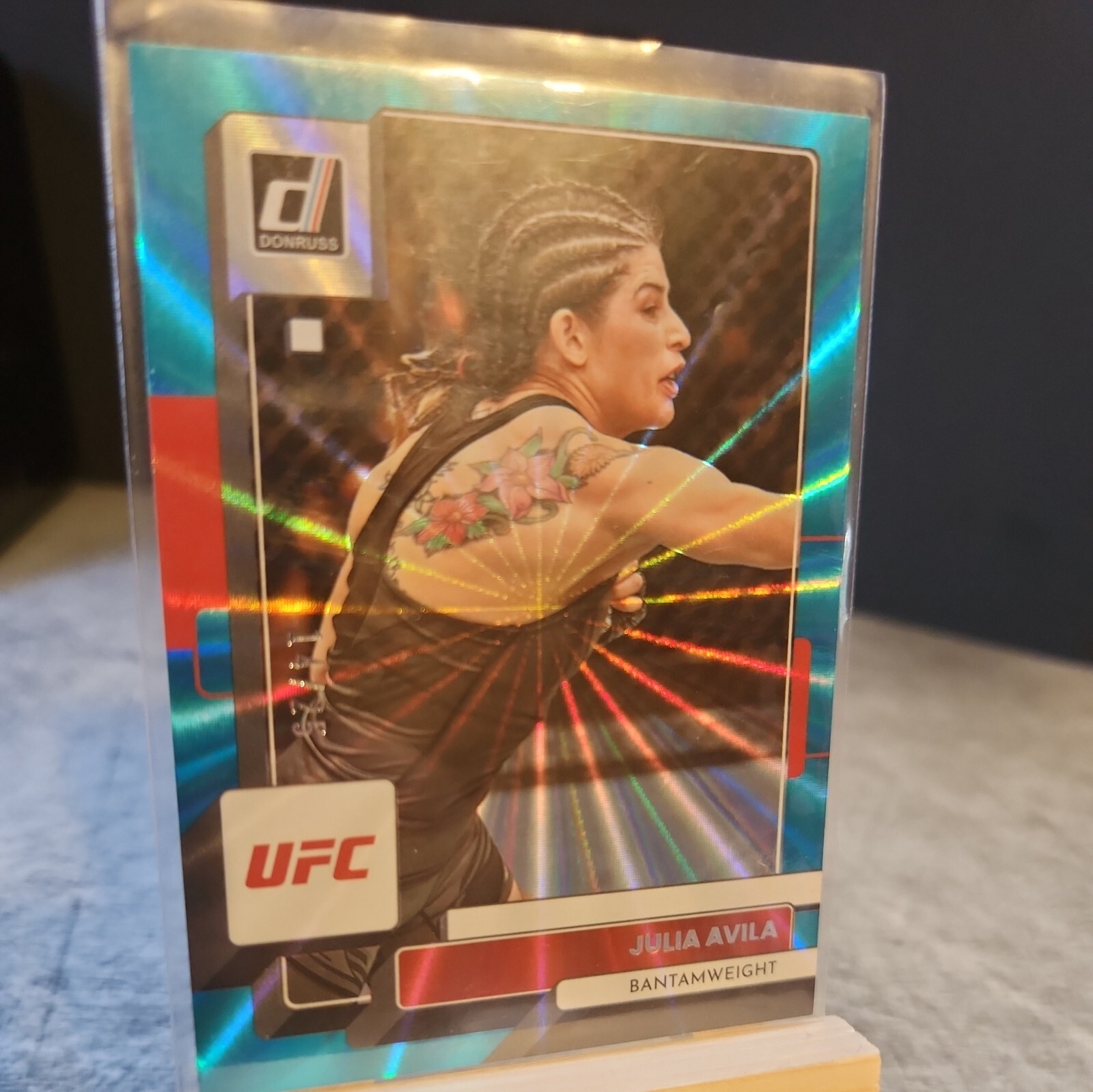 Julia Avila 2023 Panini Donruss UFC Base #74 Teal Laser