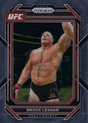 Brock Lesnar 2023 Panini Prizm UFC Base #143 Gold Shimmer