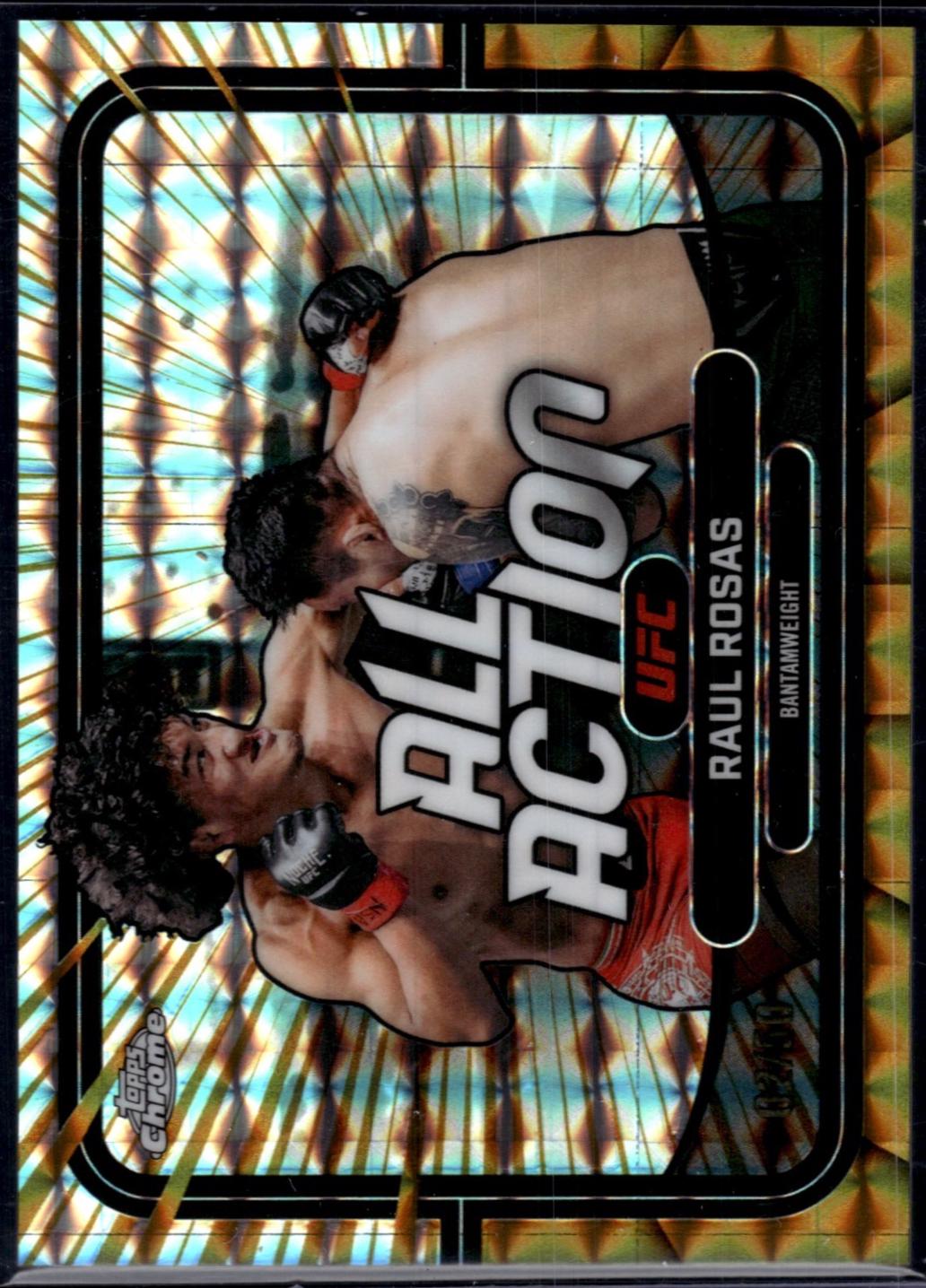 Raul Rosas 2026 Topps Chrome UFC All-Action #AA-42 Gold Geometric Refractor