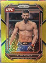 Calvin Kattar 2023 Panini Prizm UFC Base #163 Gold