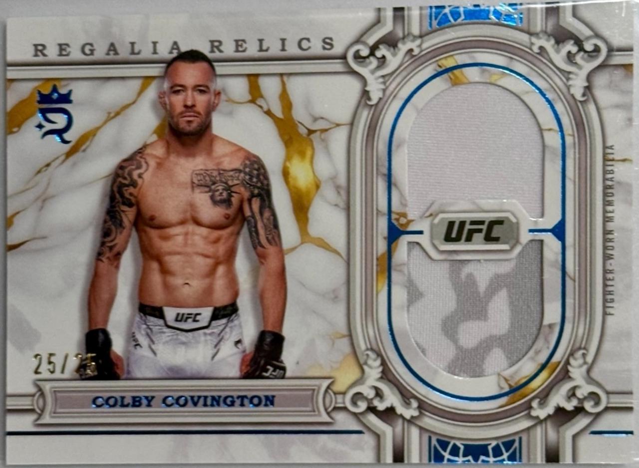 Colby Covington 2024 Topps Royalty UFC Regalia Relics #RAR-34 Blue