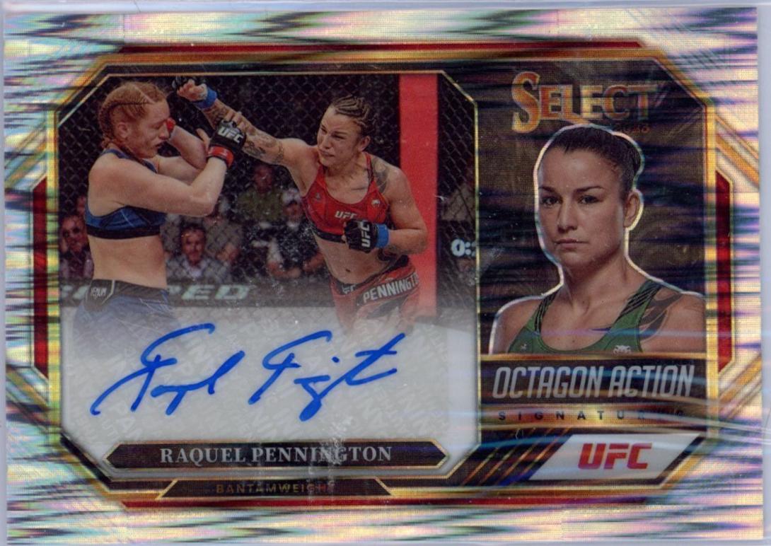 Raquel Pennington 2023 Panini Select UFC Octagon Action Signatures #8 Flash