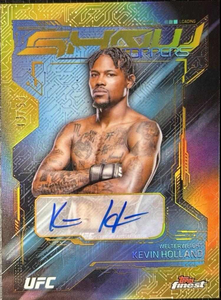 Kevin Holland 2025 Topps Finest UFC Showstopper Autographs #SSA-KH Red Refractor