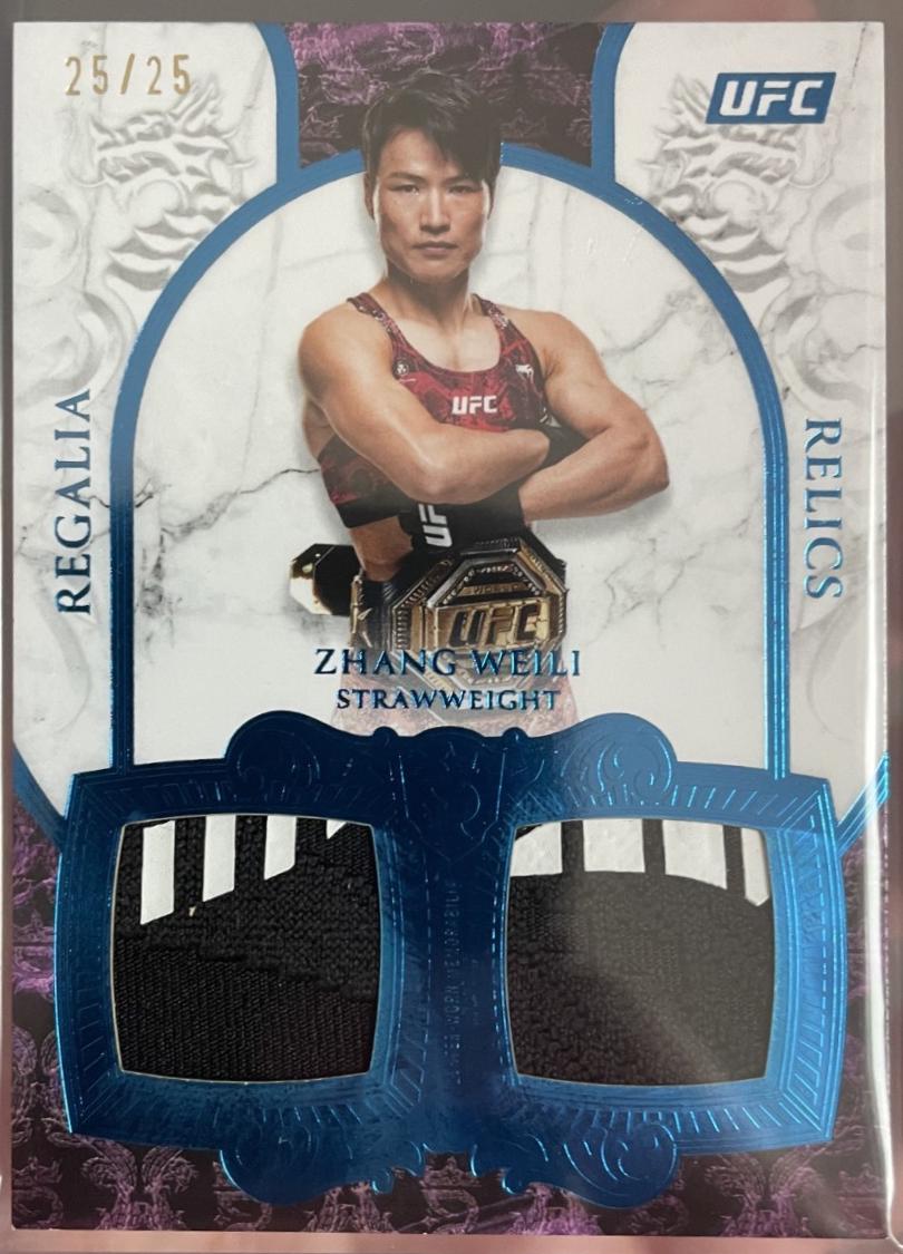 Zhang Weili 2025 Topps Royalty UFC Regalia Relics #RR-ZW Blue
