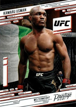 Kamaru Usman 2021 Panini Chronicles UFC Base Prestige #80 Platinum