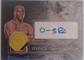 Ovince Saint Preux 2016 Topps UFC Top of the Class Top of the Class Autograph Relic #TCAR-OS Silver