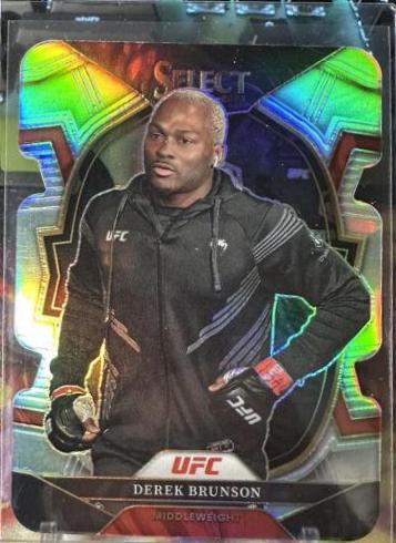 Derek Brunson 2023 Panini Select UFC Concourse #62 Silver Die Cut