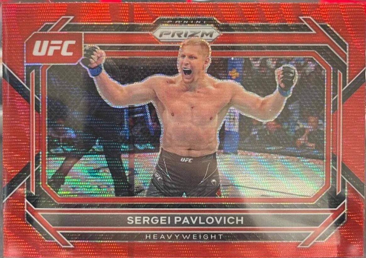 Sergei Pavlovich 2023 Panini Prizm UFC Base #71 Ruby Wave